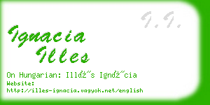ignacia illes business card